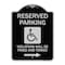Signmission Reserved Parking Violators Will Fined and Towed Heavy-Gauge Aluminum Sign, 24" x 18", BS-1824-22997 A-DES-BS-1824-22997 - alternate 1